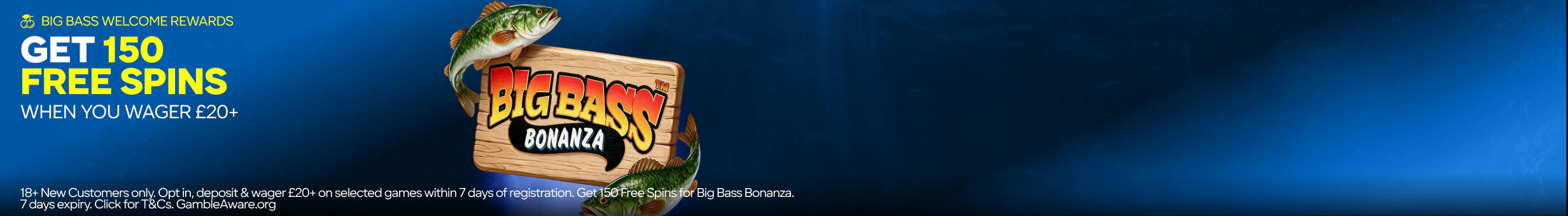 Parimatch  BGH7 - Wager £20 and Get 150 FS on Big Bass Bonanza promotion